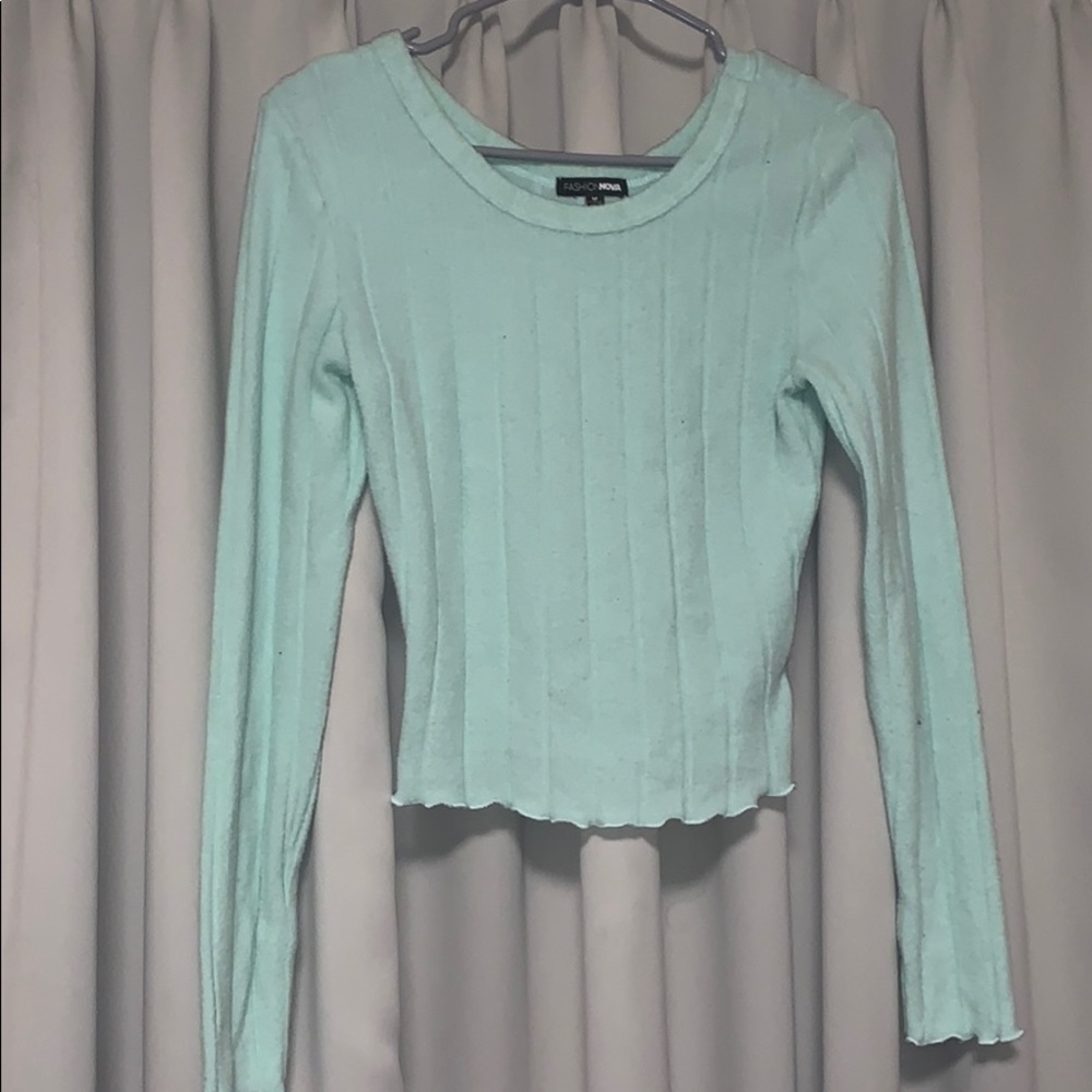 Light Blue fashion Nova Top